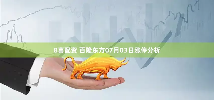 8喜配资 百隆东方07月03日涨停分析