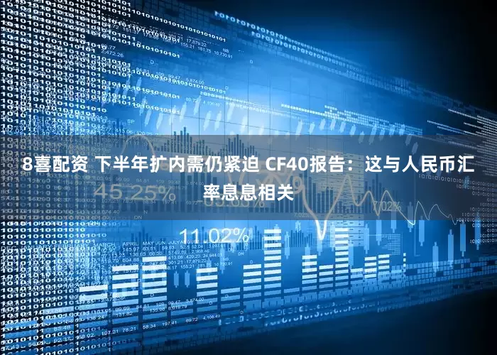 8喜配资 下半年扩内需仍紧迫 CF40报告：这与人民币汇率息息相关